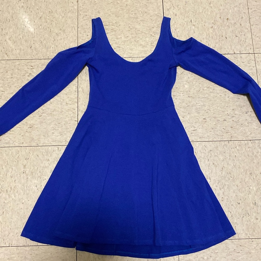 Cold Shoulder Fit and Flare Dress Sparkle & Fade XS